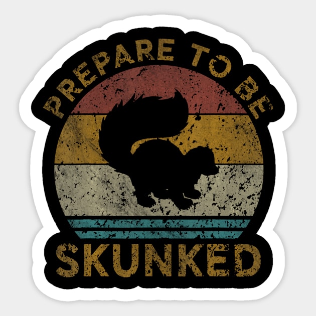 Prepare To Be Skunked Cribbage Lovers Vintage Cribbage Game Sticker by Saboia Alves